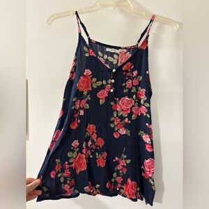 Floral Navy Blue Camisole Top